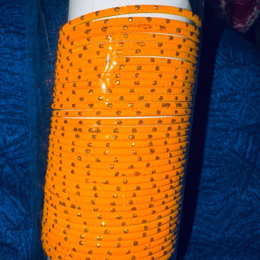 Orange Sequin Skirt